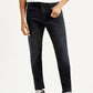 Men's Redloop 512 Charcoal Grey Slim Tapered Fit Mid Rise Jeans - Front View