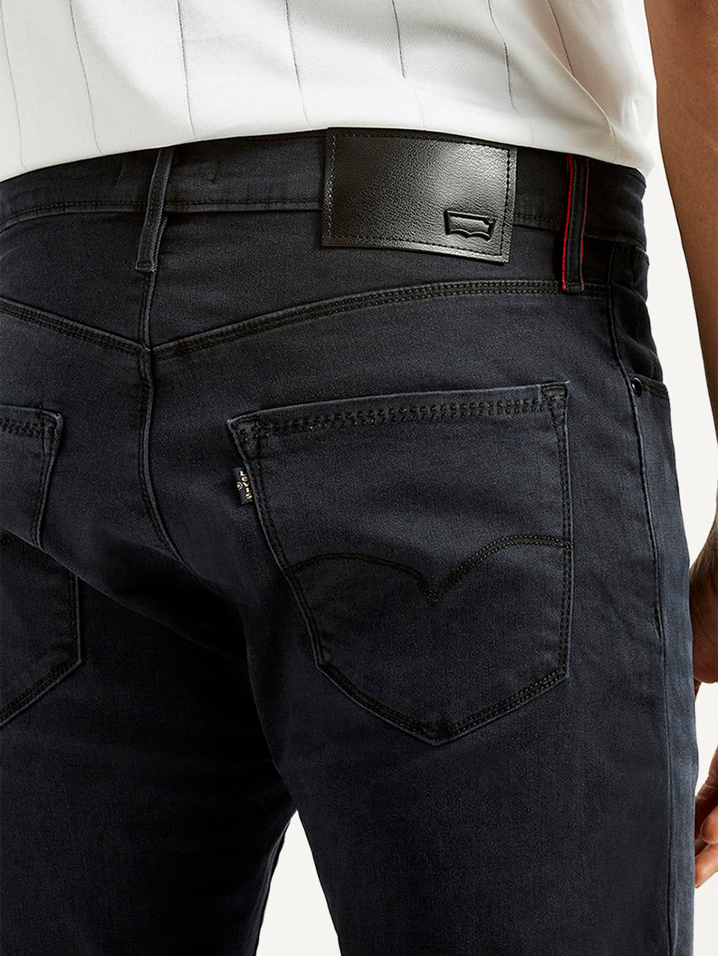 Men's Redloop 512 Charcoal Grey Slim Tapered Fit Mid Rise Jeans - Detail View