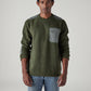 Men's Dark Green Solid Regular Fit Sweatshirt - 20 View