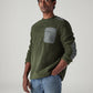 Men's Dark Green Solid Regular Fit Sweatshirt - 20 View