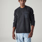 Men's Navy Blue Solid Regular Fit Sweatshirt - Front View