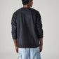 Men's Navy Blue Solid Regular Fit Sweatshirt - Back View