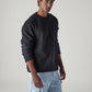 Men's Navy Blue Solid Regular Fit Sweatshirt - Side View