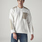 Men's Colorblock Regular Fit Fleece Sweatshirt - Front View
