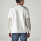 Men's Colorblock Regular Fit Fleece Sweatshirt - Back View