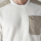 Men's Colorblock Regular Fit Fleece Sweatshirt - Detail View