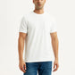 Men's Solid White Slim Fit T-shirt - Front View