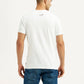 Men's Solid White Slim Fit T-shirt - Back View