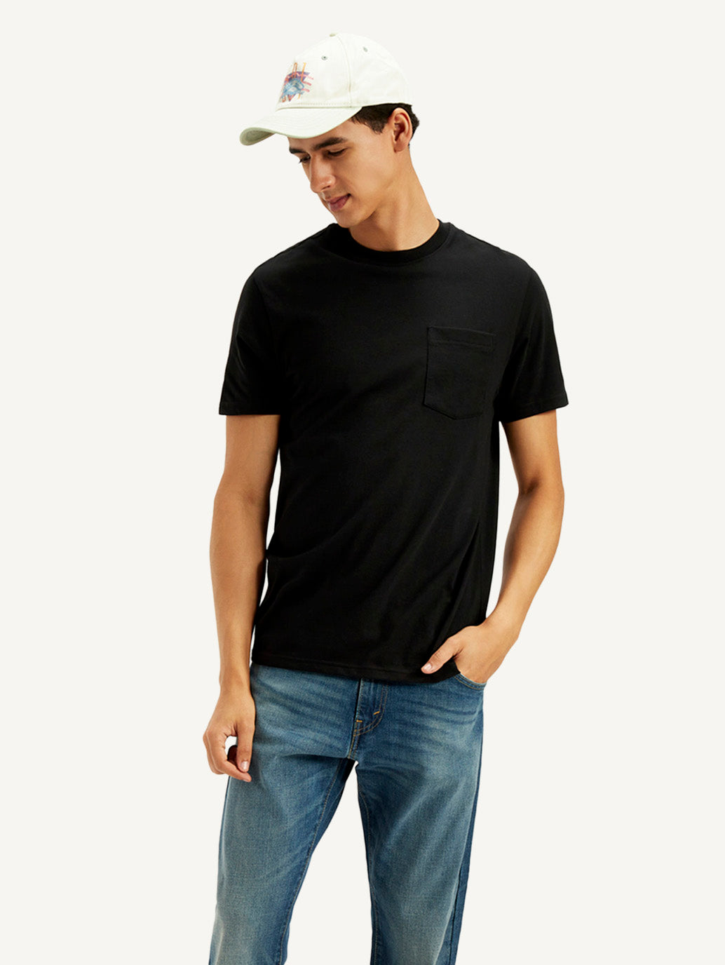 Men's Solid Round Neck T-Shirt - Styleshot View
