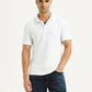 Men's Solid White Polo T-Shirt - Styleshot View