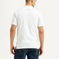 Men's Solid White Polo T-Shirt - Back View
