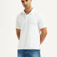 Men's Solid White Polo T-Shirt - Styleshot View