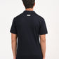 Men's Solid Black Polo T-Shirt - back View
