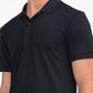 Men's Solid Black Polo T-Shirt - deatil View