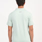 Men's Solid Light Green Polo T-Shirt - back View