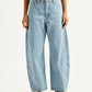 Women's Cinch Light Blue Barrel Loose Fit Mid Rise Jeans - Front View