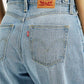 Women's Cinch Light Blue Barrel Loose Fit Mid Rise Jeans - Detail View