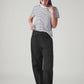 Women's Black Barrel Loose Fit Mid Rise Jeans - Styleshot View