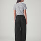 Women's Black Barrel Loose Fit Mid Rise Jeans - Back View