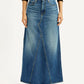 Women's Mid Rise Blue Regular Fit Skirt - Front View