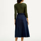 Women's Mid Rise Regular Fit Denim Skirt - Back View