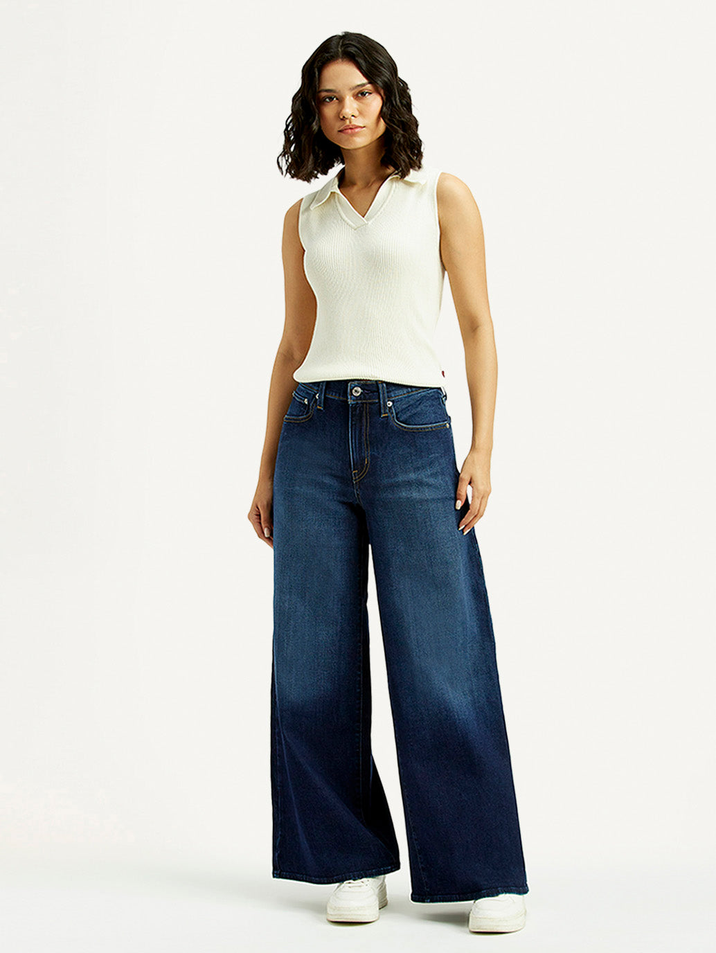 Women's 728 Dark Indigo Flared Fit High Rise Jeans - Front View