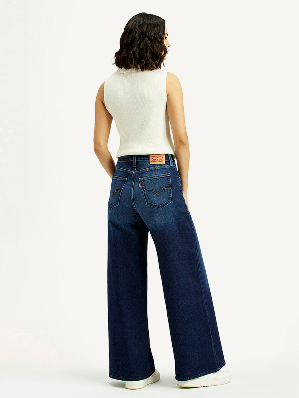 Women's 728 Dark Indigo Flared Fit High Rise Jeans - Back View