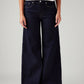 Women's 728 Dark Blue Wide Leg Fit High Rise Jeans - Front View