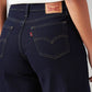 Women's 728 Dark Blue Wide Leg Fit High Rise Jeans - Detail View
