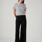 Women's 728 Black Wide Leg Fit High Rise Jeans - Front View