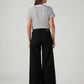 Women's 728 Black Wide Leg Fit High Rise Jeans - Back View