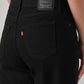 Women's 728 Black Wide Leg Fit High Rise Jeans - Detail View