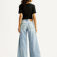 Women's 728 Light Indigo Wide Leg Fit Mid Rise Jeans - Back View