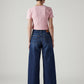 Women's 728 Blue Wide Leg Fit High Rise Jeans - Back View