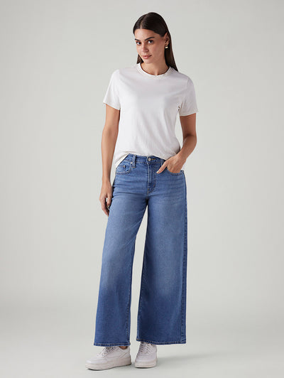 levi's Women's 728 Blue Wide Leg Fit High Rise Jeans-picture-26