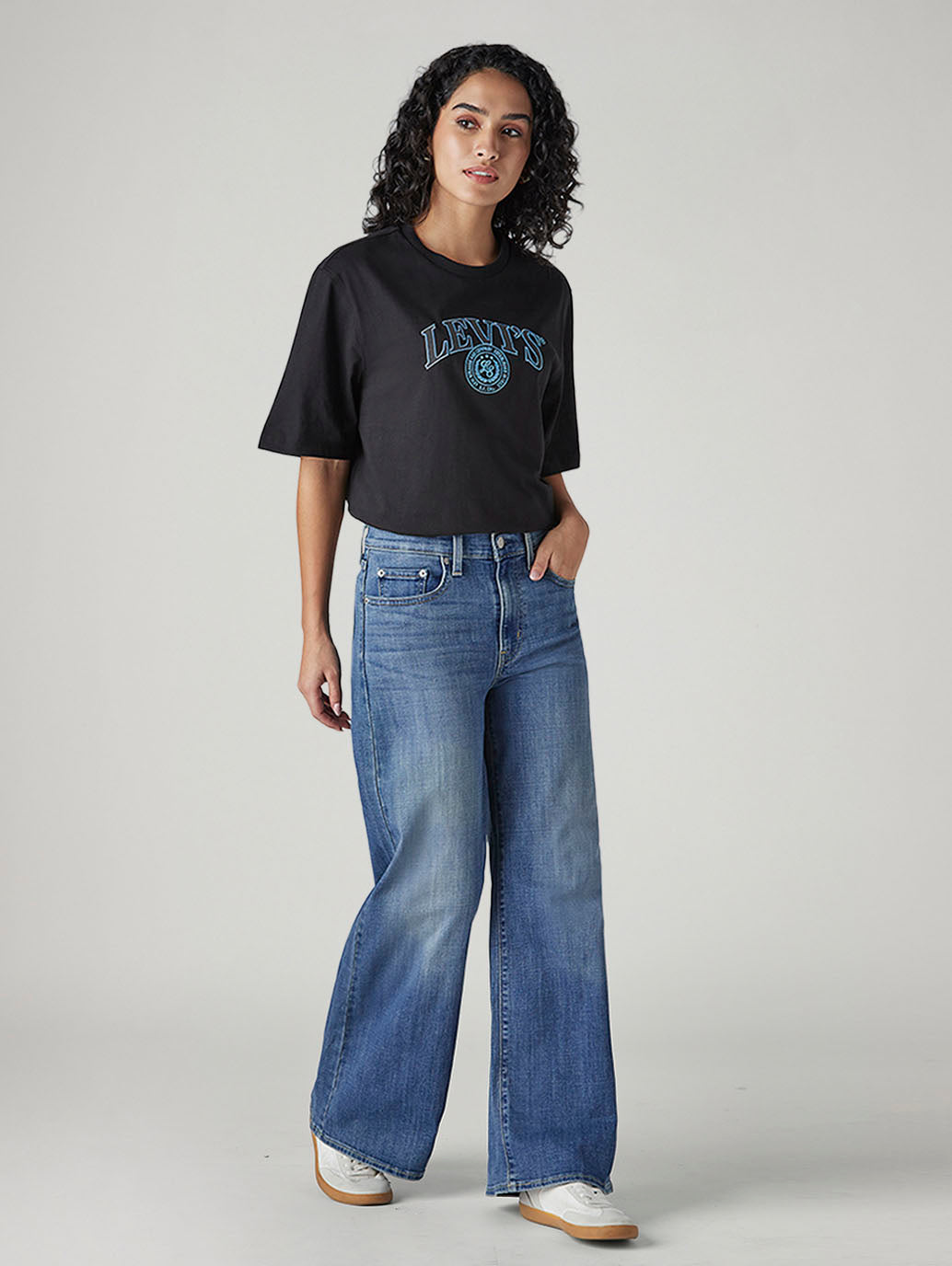 Women's 728 Indigo Wide Leg Fit High Rise Jeans
