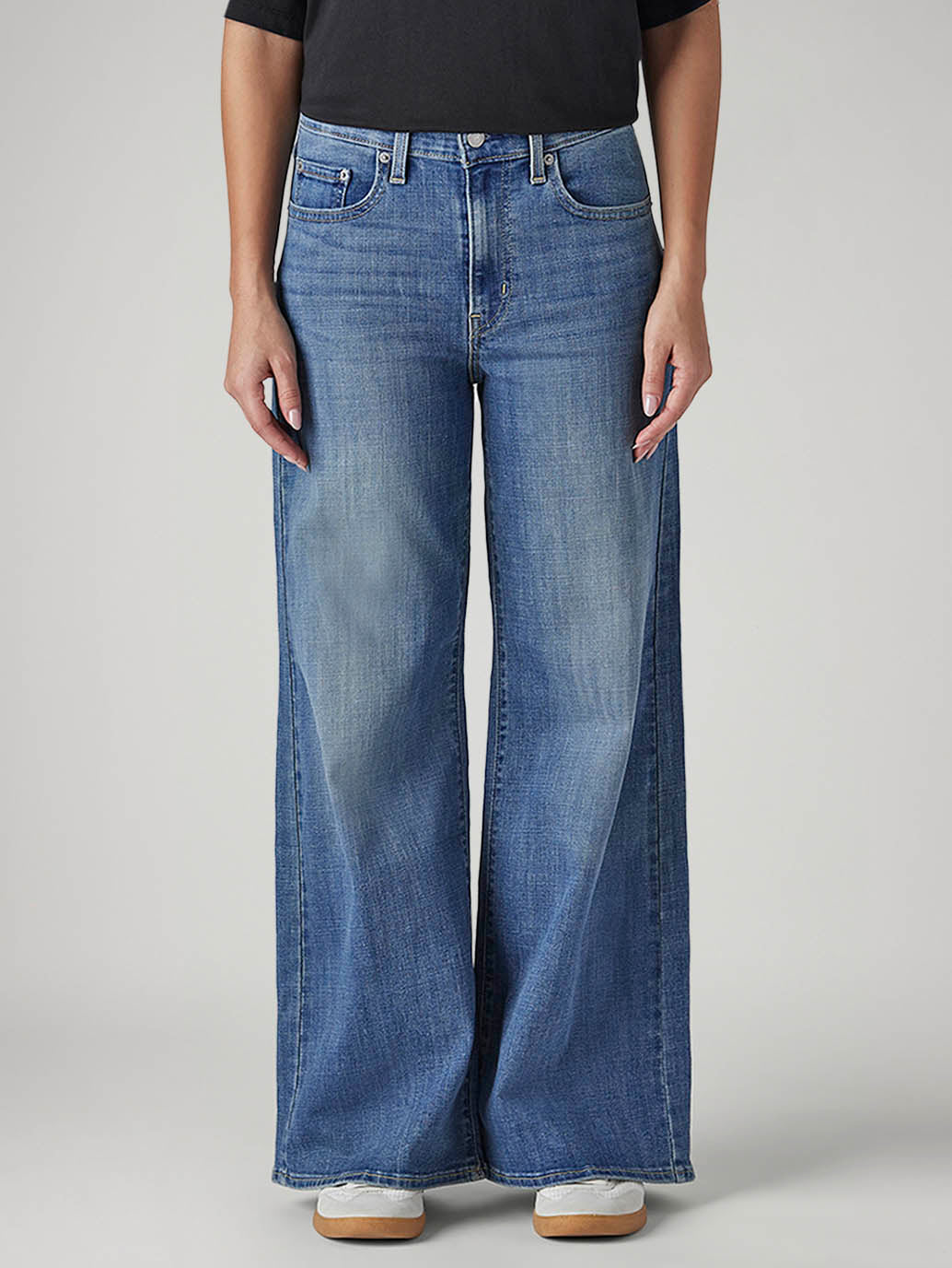 Women's 728 Indigo Wide Leg Fit High Rise Jeans - Front View