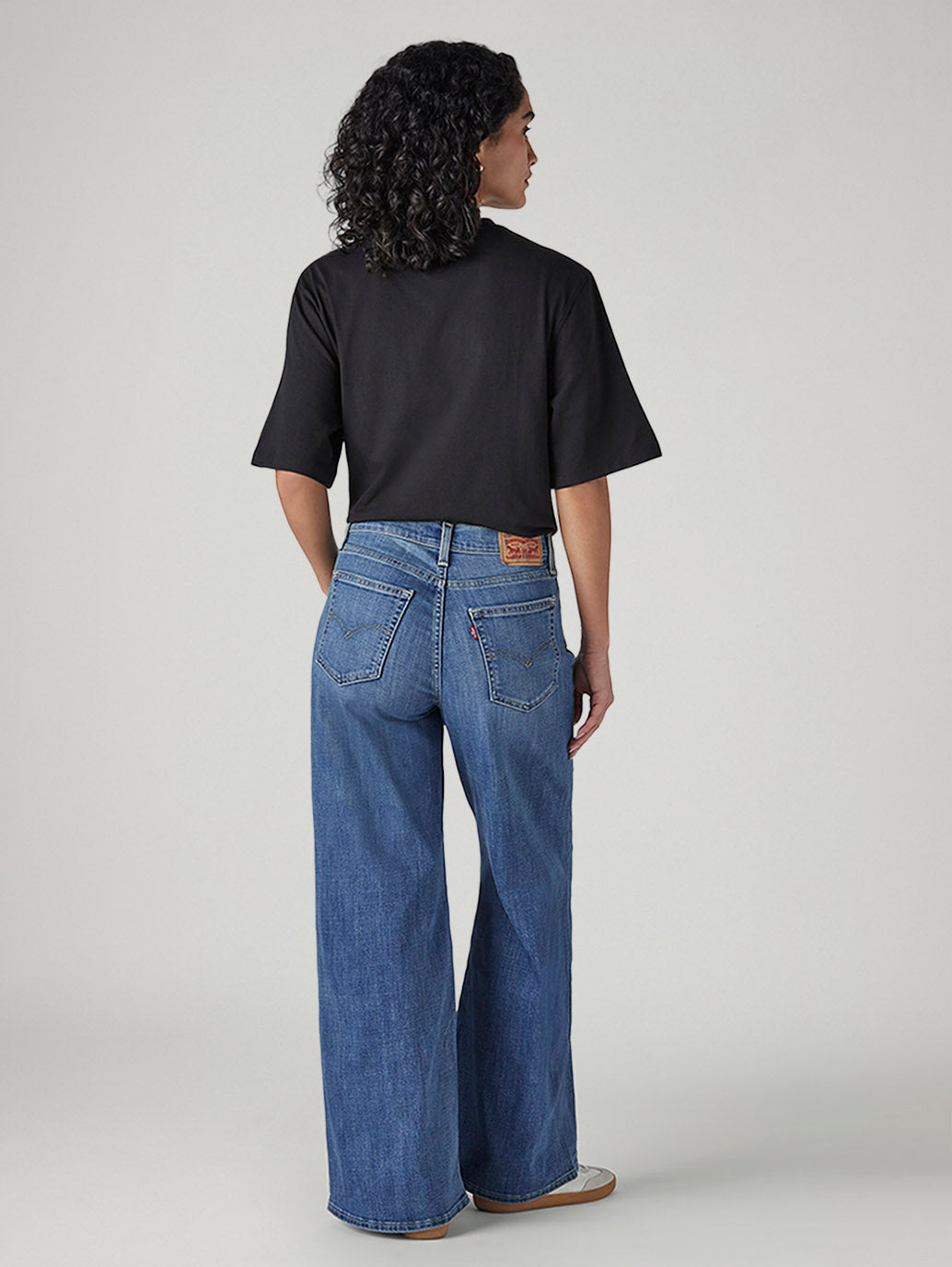 Women's 728 Indigo Wide Leg Fit High Rise Jeans - Back View