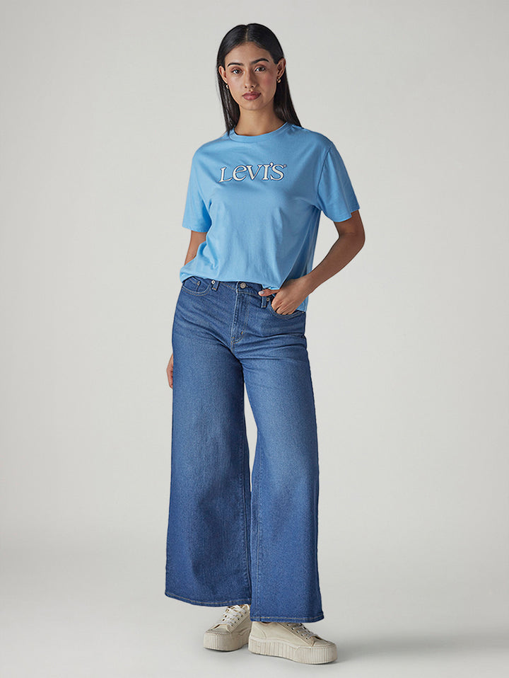 Women's 728 Blue Wide Leg Fit High Rise Jeans