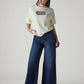 Women's 728 Dark Indigo Wide Leg Fit High Rise Jeans - Styleshot View