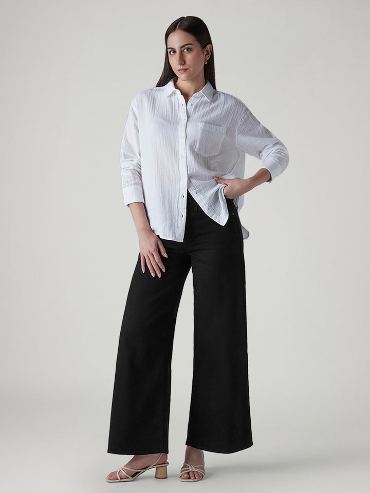 Women's 728 Black Wide Leg Fit High Rise Jeans