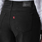 Women's 728 Black Wide Leg Fit High Rise Jeans - Detail View