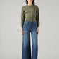 Women's 728 Dark Blue Wide Leg Fit High Rise Jeans - Front View