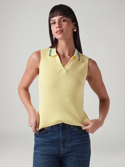 levi's Women's Textured Regular Fit Knitted Top-picture-22
