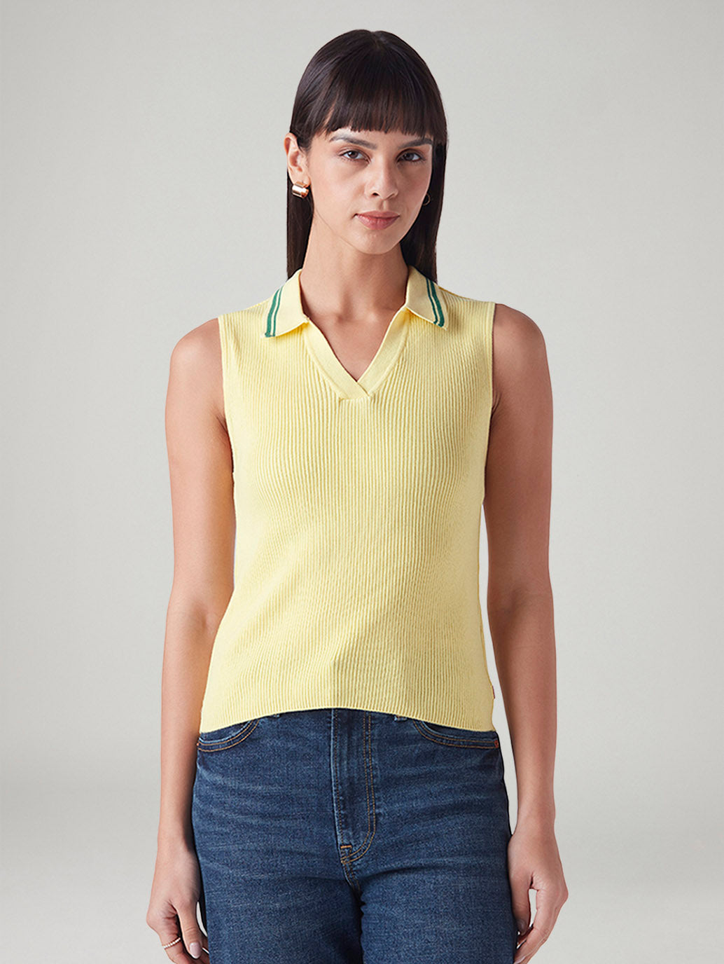 Women's Textured Regular Fit Knitted Top - Front View
