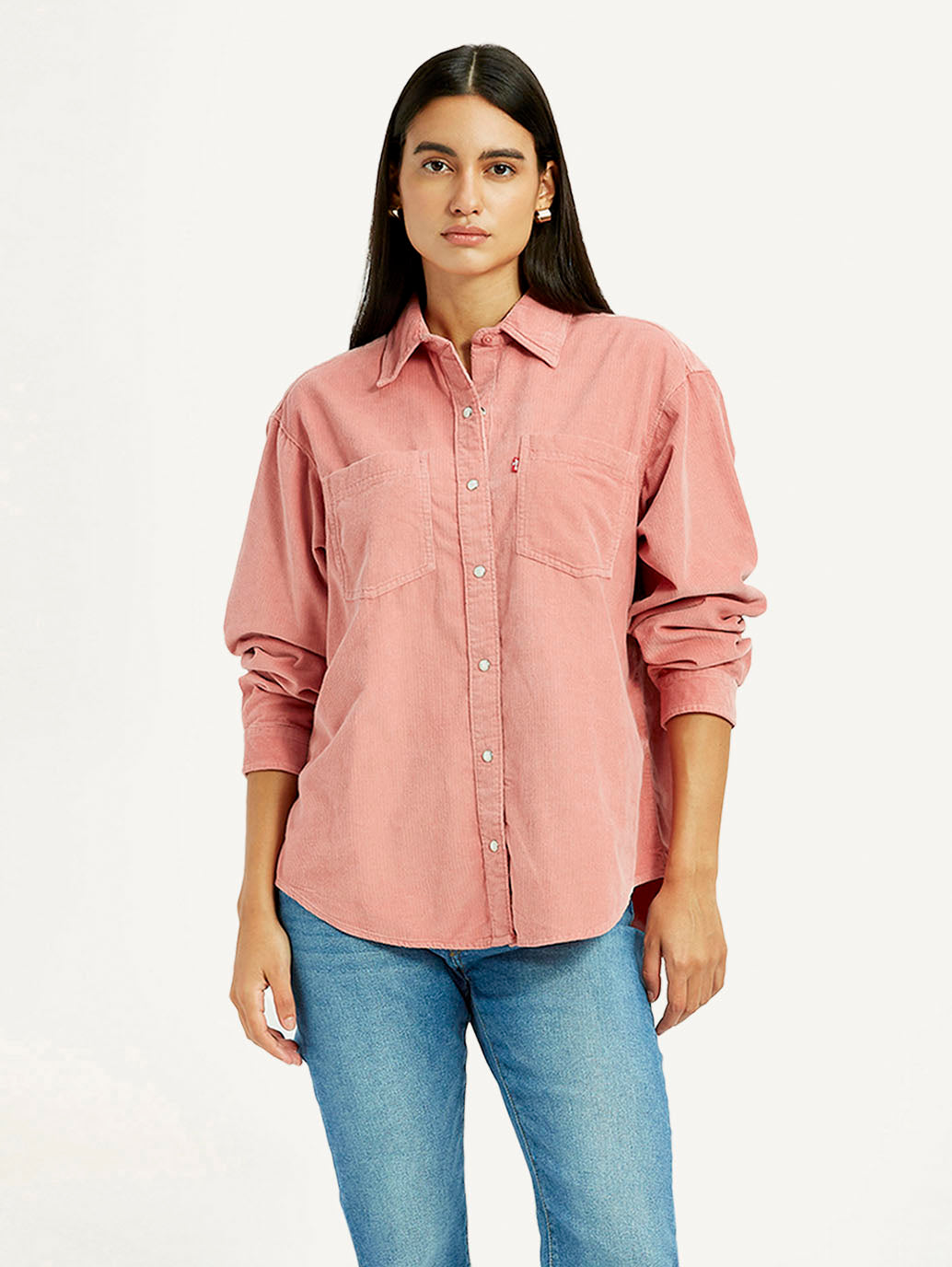 Women's Solid Pink Regular Fit Shirt - Styleshot View