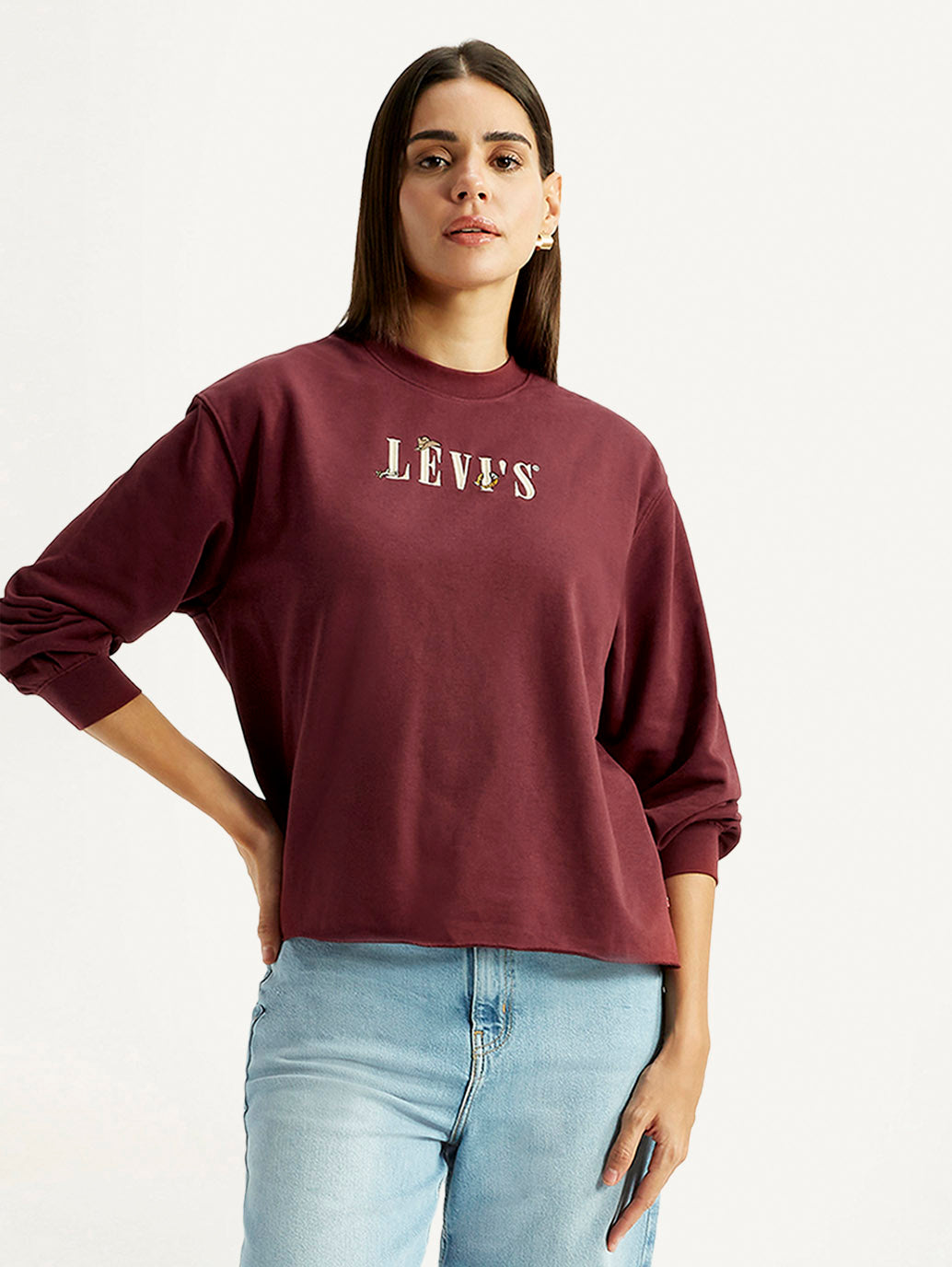 Women's Brand Logo Crew Neck Sweatshirt