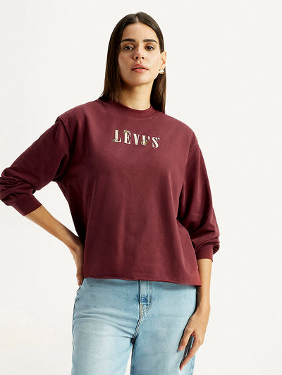 Women's Brand Logo Crew Neck Sweatshirt