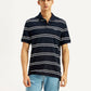 Men's Striped Slim Fit Polo T-shirt - Styleshot View