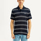 Men's Striped Slim Fit Polo T-shirt - Front View